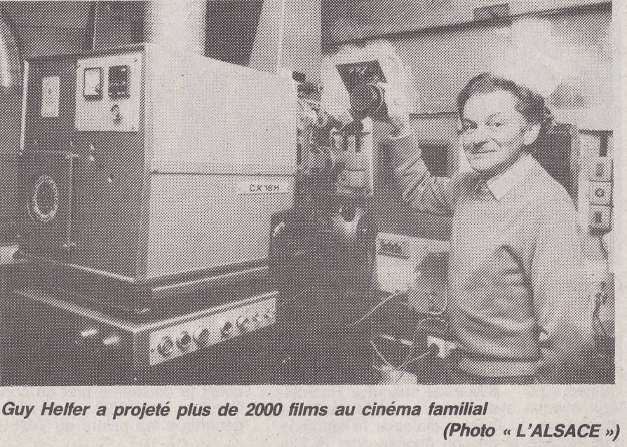 Guy Helfer, qui a projeté plus de 2 000 films au Cinéma Familial